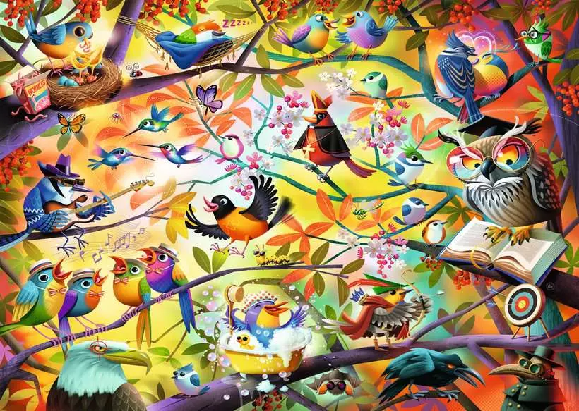 1000pc Busy Birdies Puzzle - Image 2