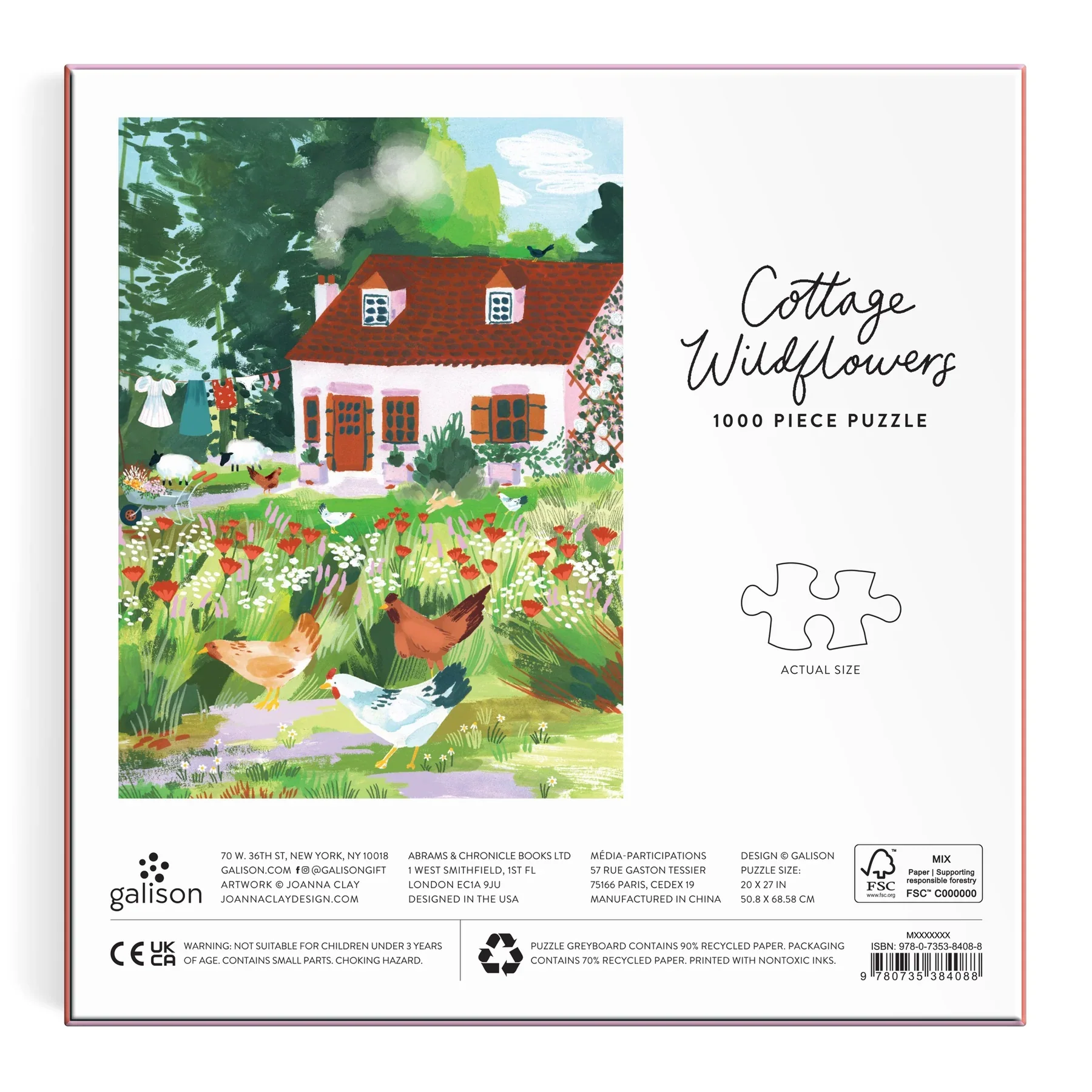 1000pc Cottage Wildflowers Puzzle - Image 3