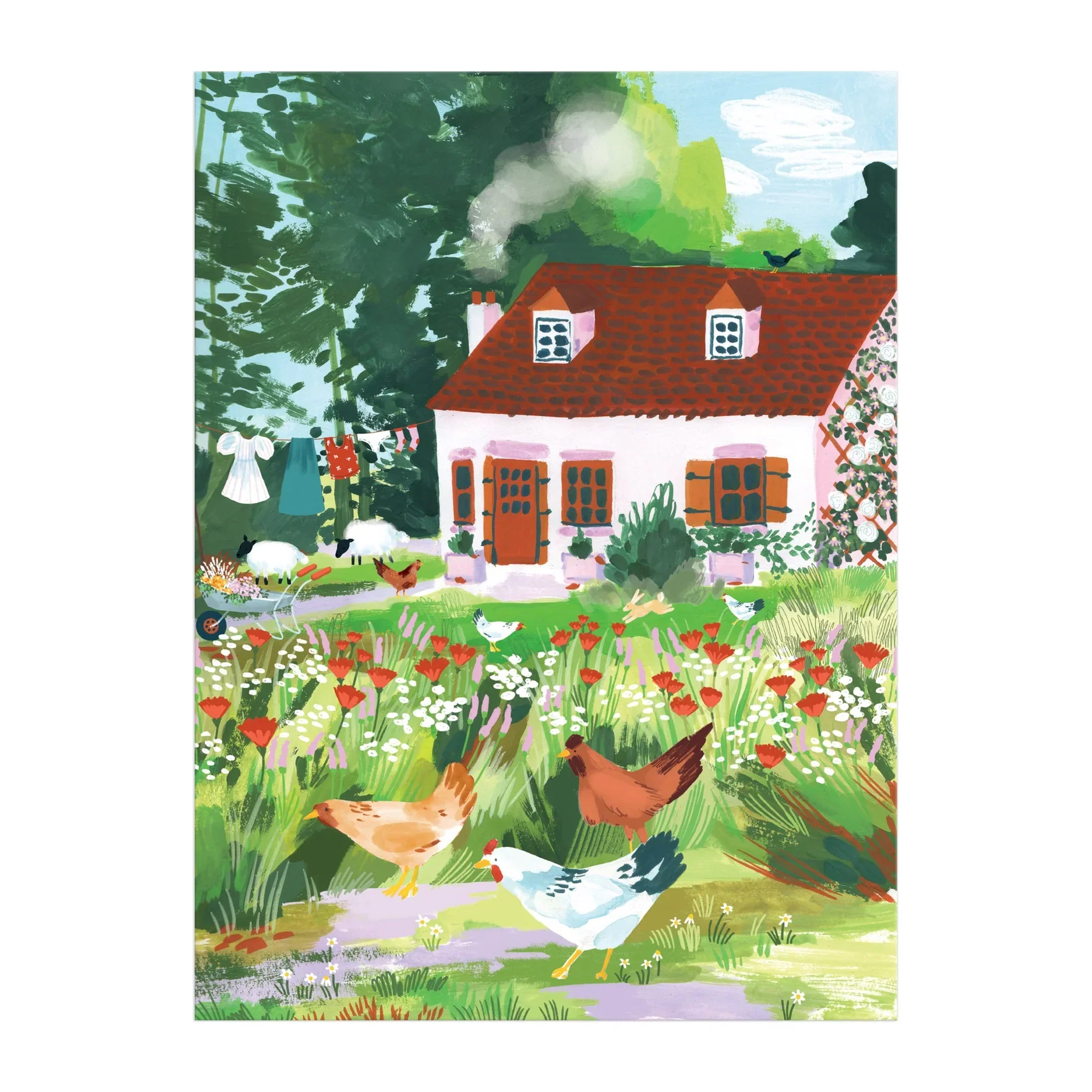 1000pc Cottage Wildflowers Puzzle - Image 4
