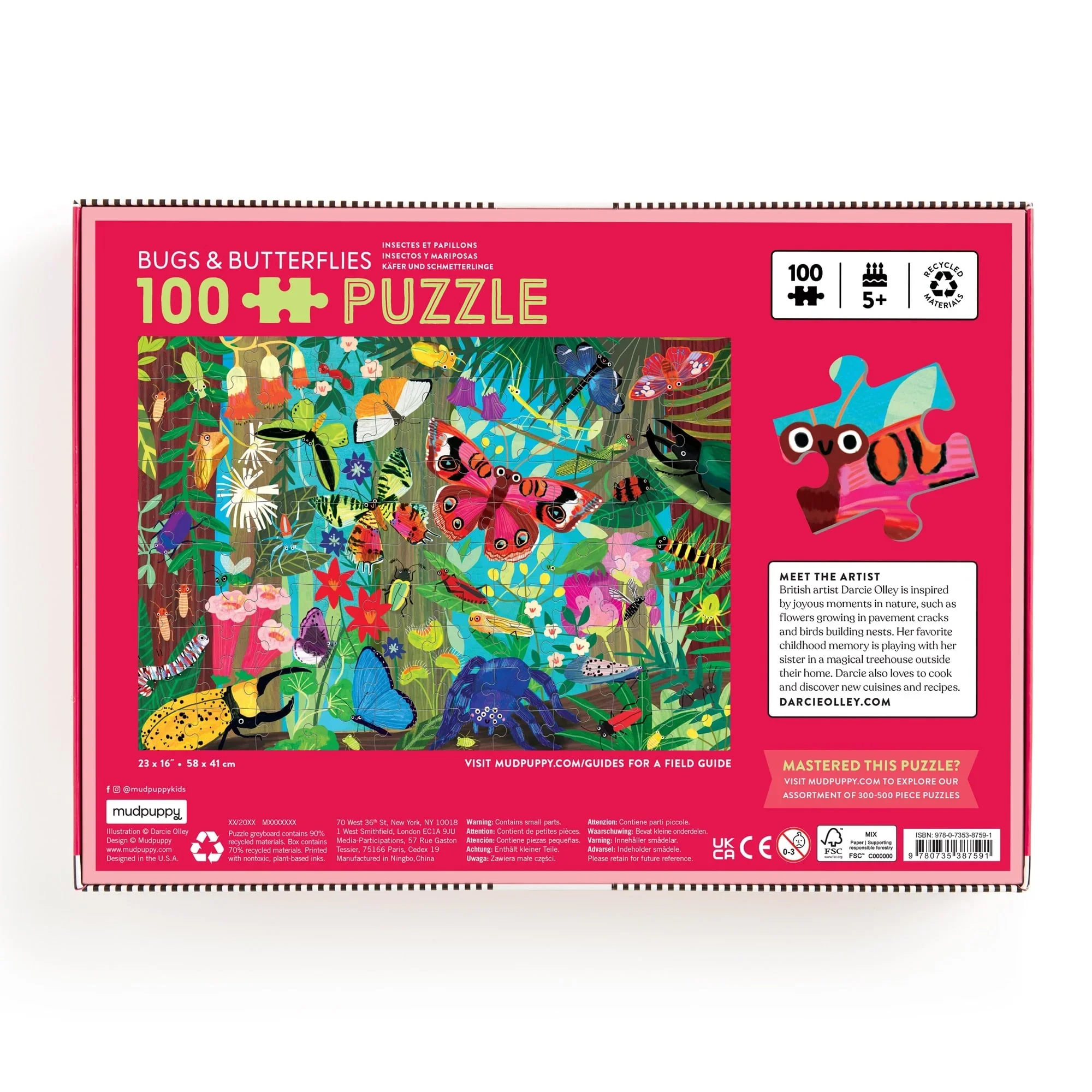100pc Bugs & Butterflies Puzzle - Image 4