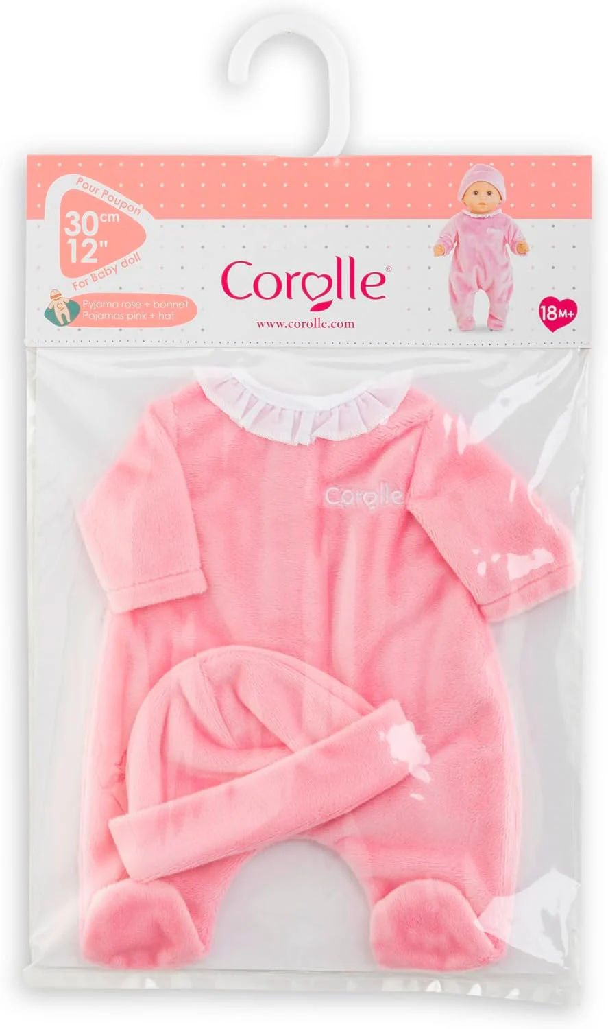 12in Pajamas | Pink & Cap - Image 3