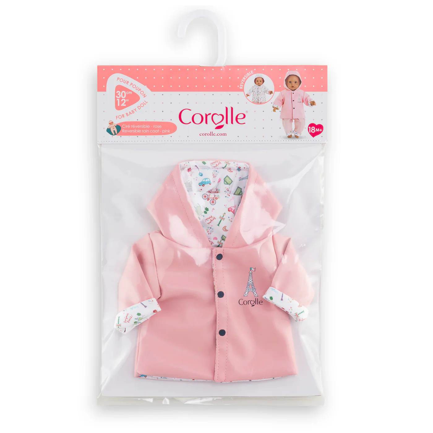 12in Weekend in Paris Reversible Raincoat - Image 3