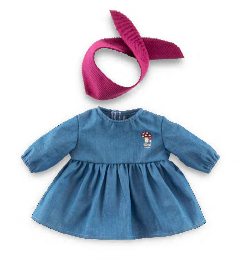 14in Little Explorer Jeans Dress & Scarf