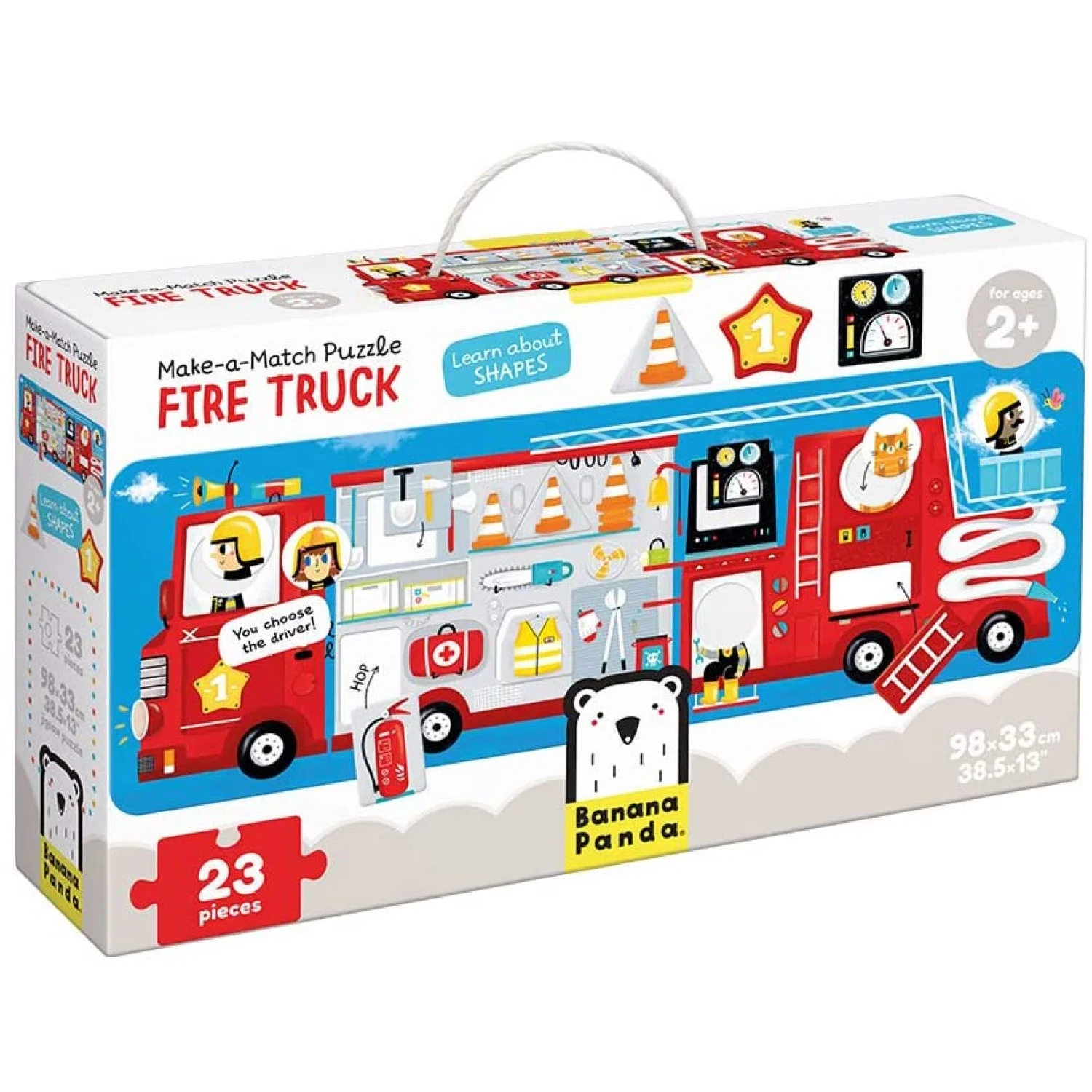 23pc Make a Match Puzzle Fire Truck