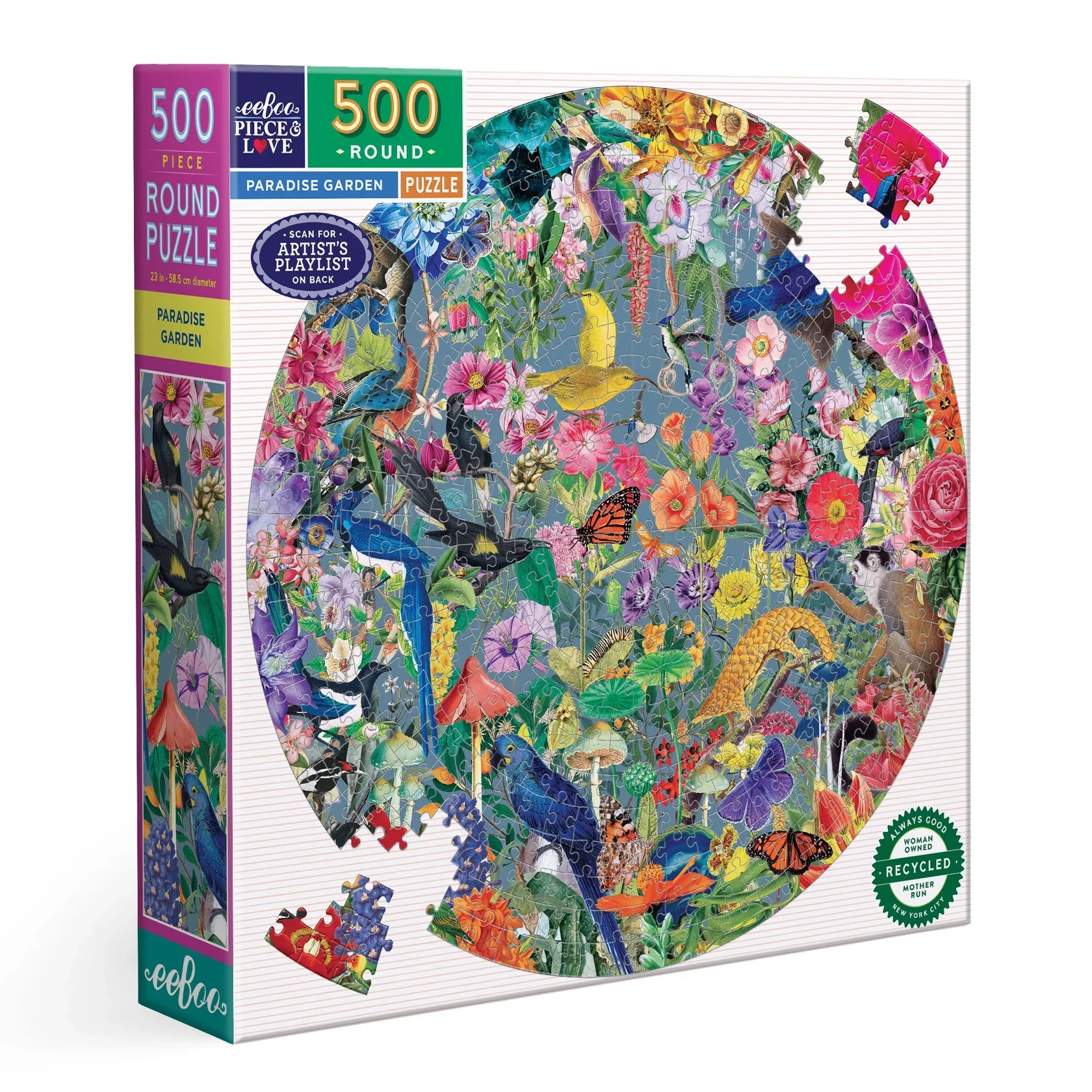 500pc Paradise Garden Round Puzzle