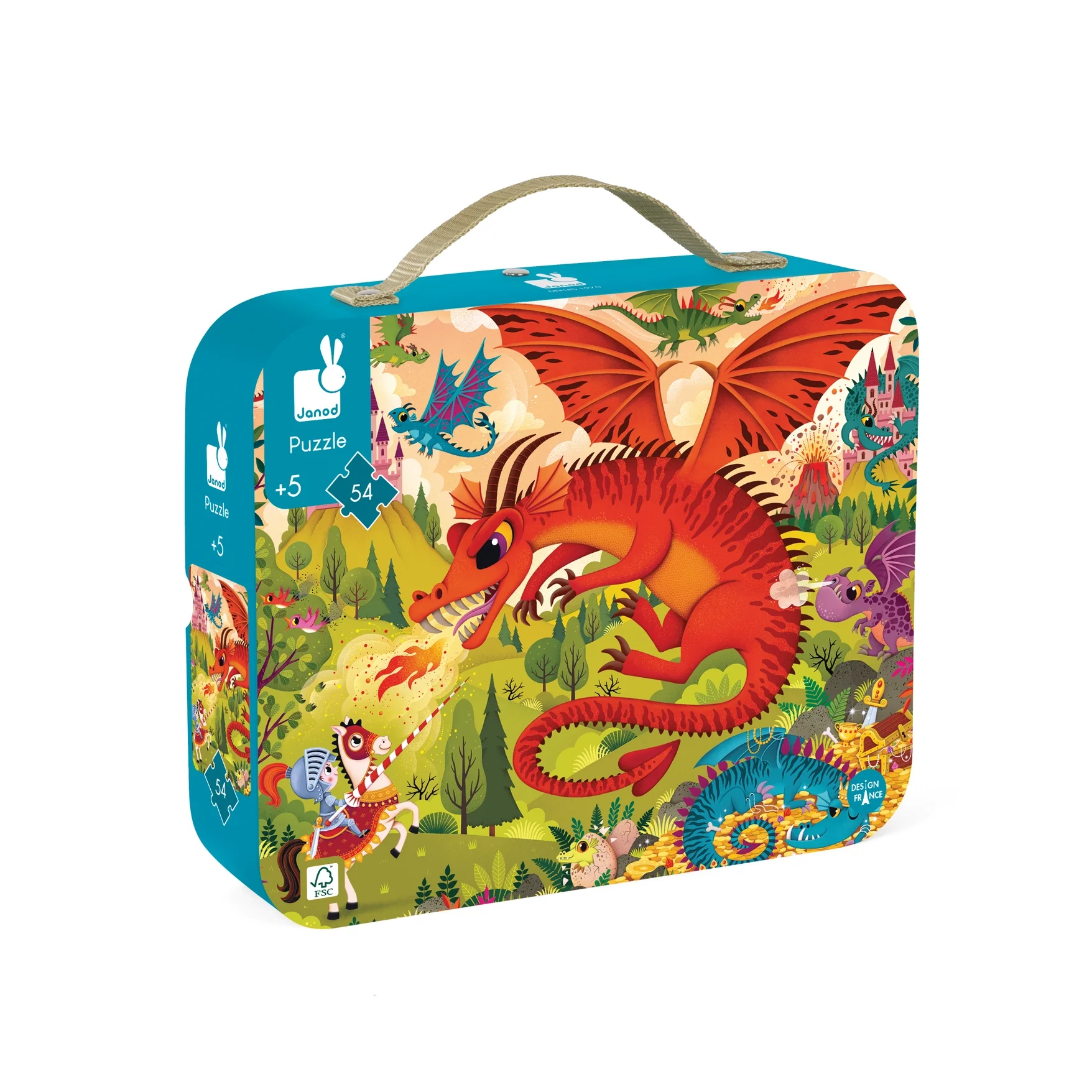 54pc Kingdom of Dragons Suitcase Puzzle