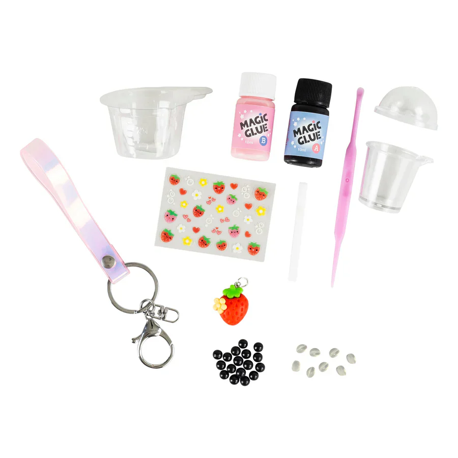 Bag Charm Kit | Strawberry Bubble Tea - Image 3