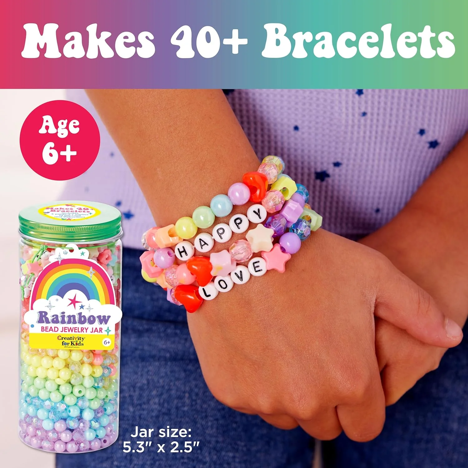 Bead Jewelry Jar | Rainbow - Image 5