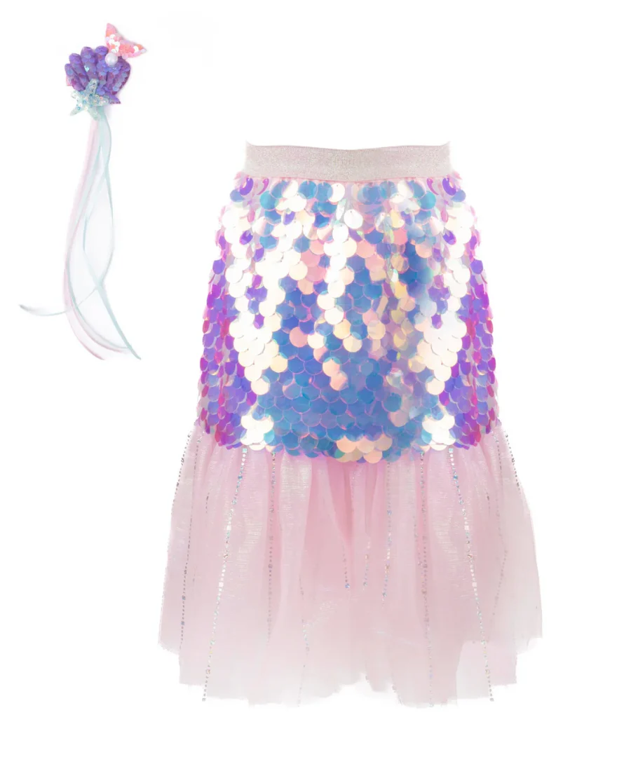 Bling Bling Mermaid Skirt & Hairclip | Pink - Image 2