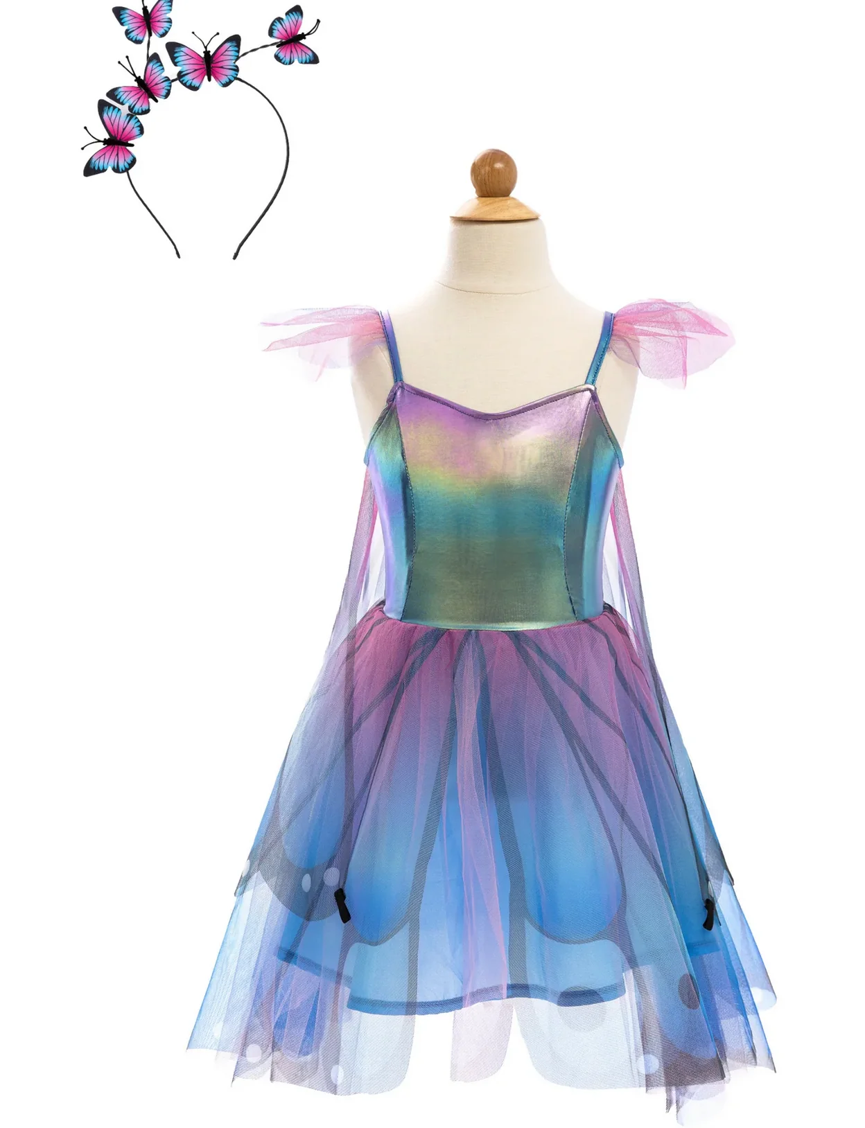 Butterfly Twirl Dress & Wings | Blue Size 5-6 - Image 5