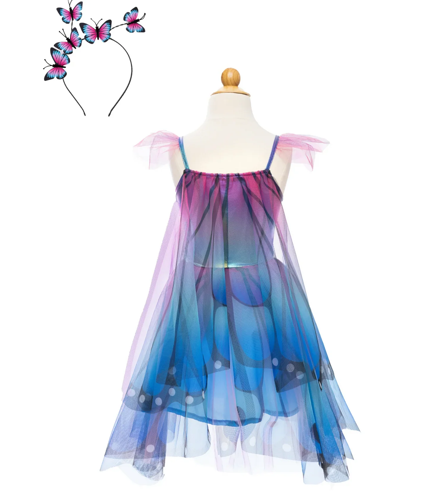 Butterfly Twirl Dress & Wings | Blue Size 5-6 - Image 6