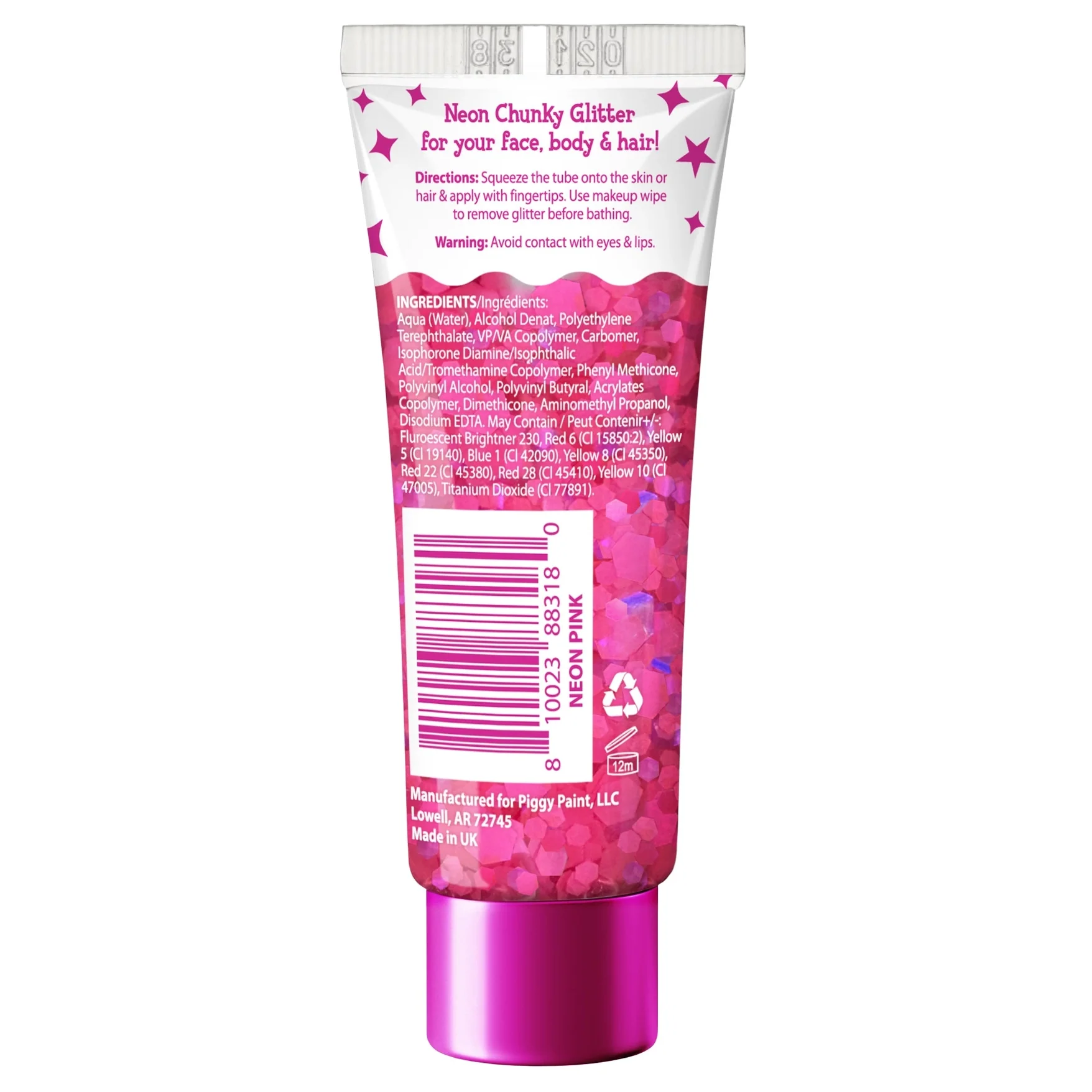Chunky Confetti Glitter Gel | Neon Pink - Image 2