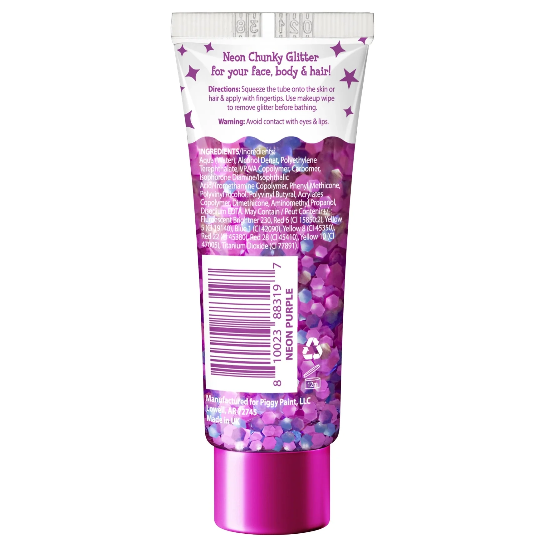 Chunky Confetti Glitter Gel | Neon Purple - Image 2