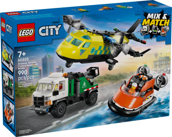 City Airplane, Service Truck & Hovercraft Remix
