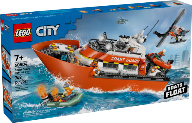 City Coast Guard Rescue Boat & Helicopter