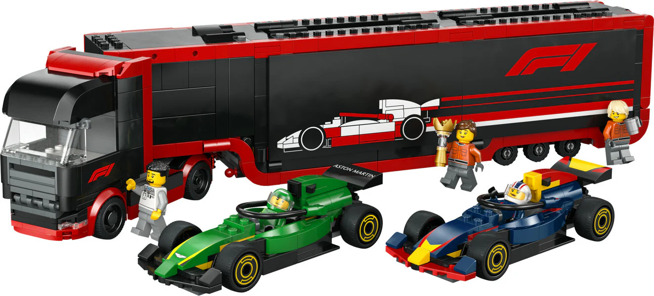 City F1 Truck with RB20 & AMR24 F1 Cars - Image 3