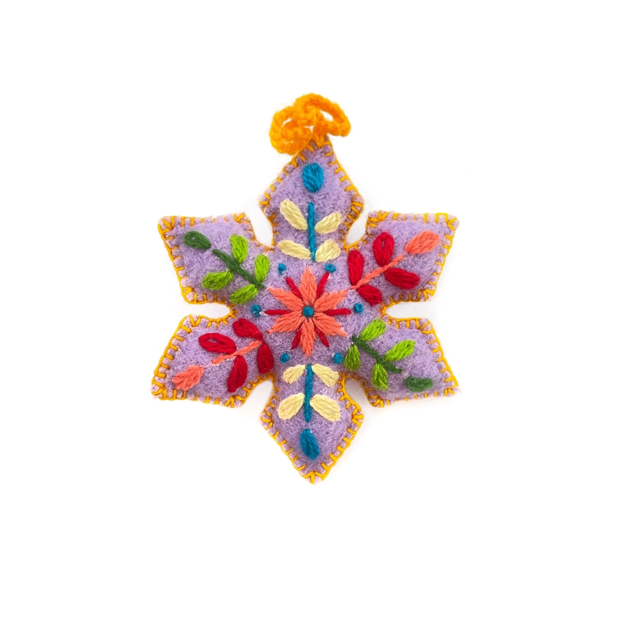 Colorful Snowflake Embroidered Ornament - Image 6