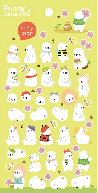 Cozy Bear Stickers