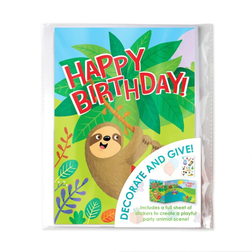 Decorate Your Own Party Animals Card