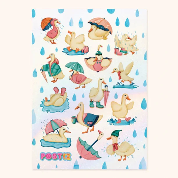 Duck for Cover Glossy Stickers
