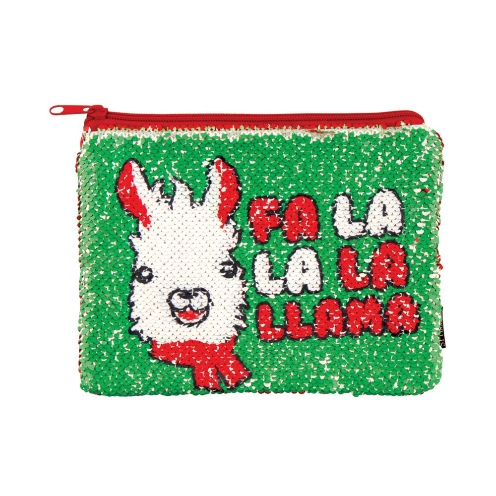 Fa La Llama Sequin Pouch - Image 3