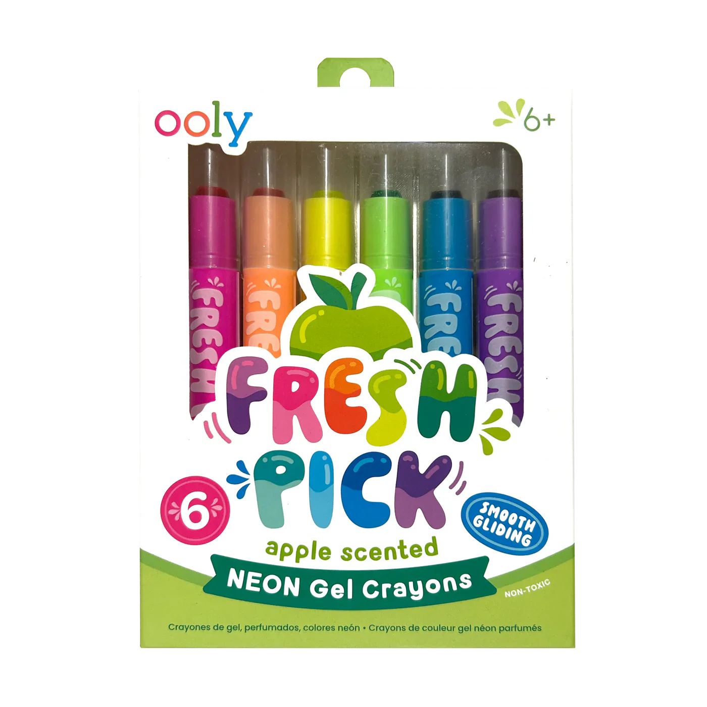 Fresh Pick Apple Scented Neon Gel Crayons