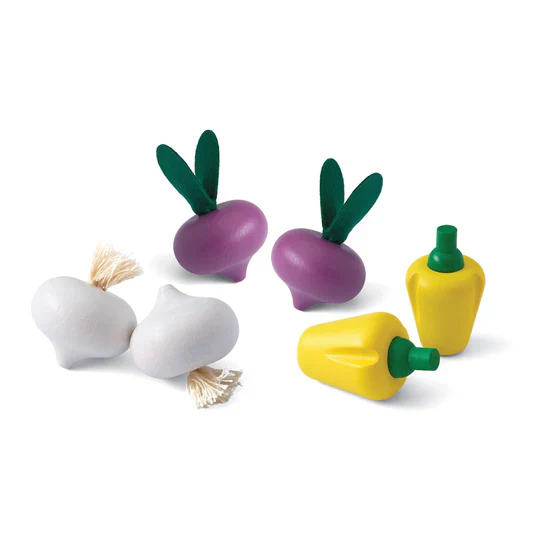 Fresh Produce Set | Radishes, Garlics & Yellow Bell Peppers - Image 2