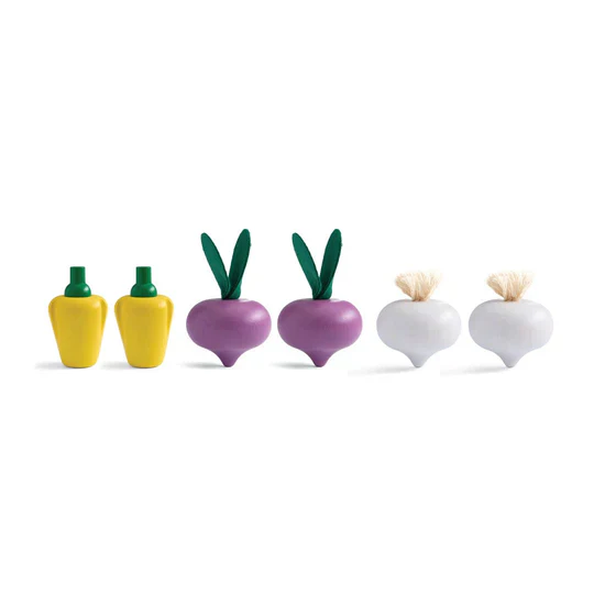 Fresh Produce Set | Radishes, Garlics & Yellow Bell Peppers - Image 3
