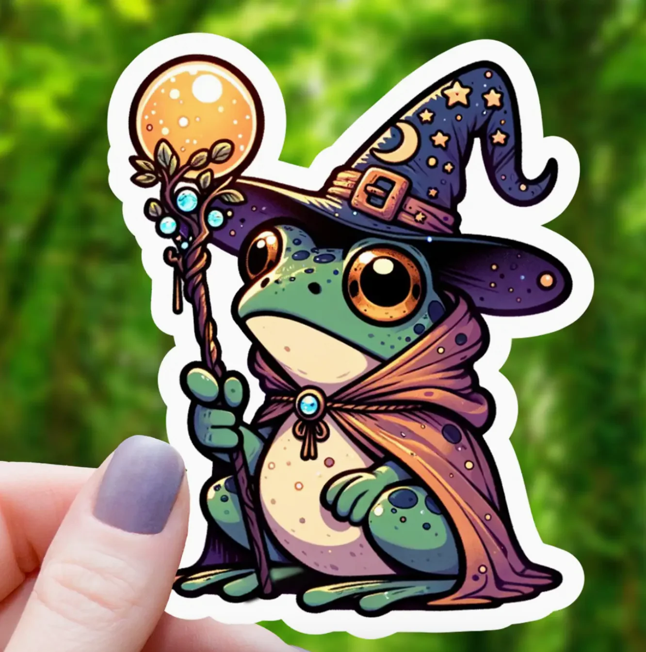 Frog Wizard Sticker