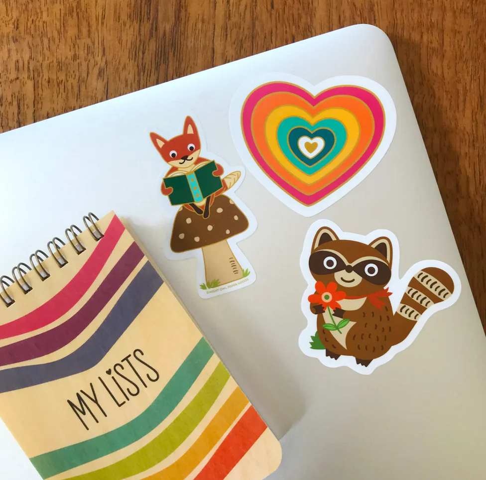 Go Wild Raccoon Sticker Birthday Card - Image 5
