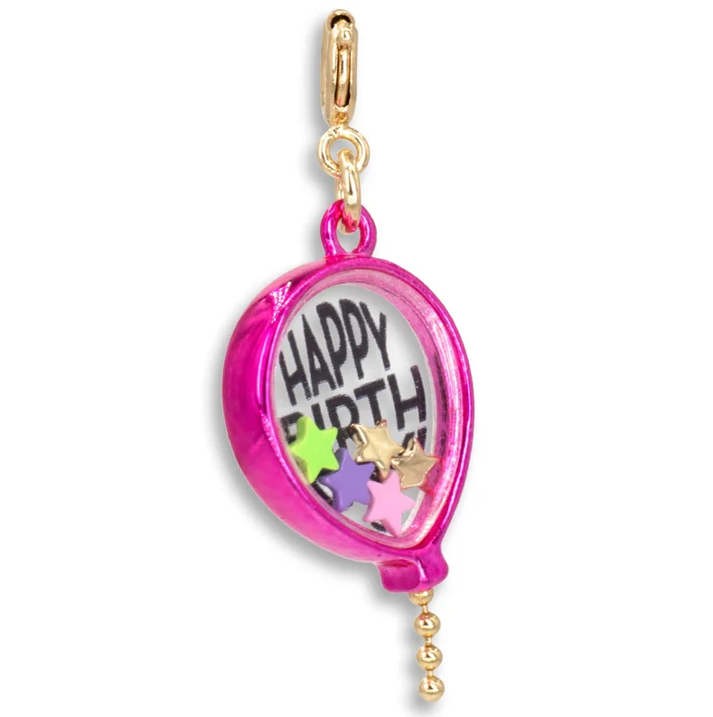 Gold Birthday Balloon Shaker Charm - Image 3