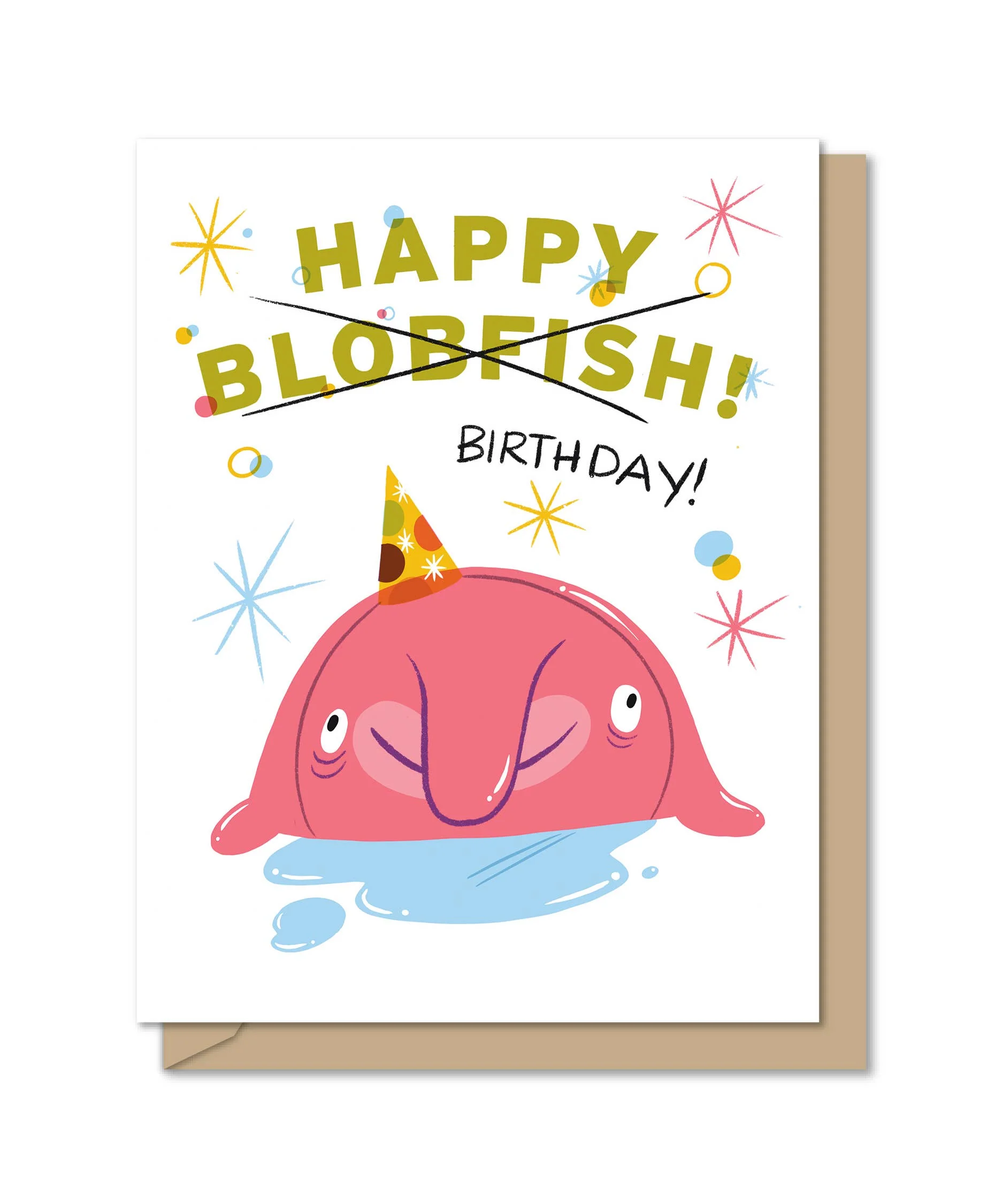 Happy Blobfish Birthday Card