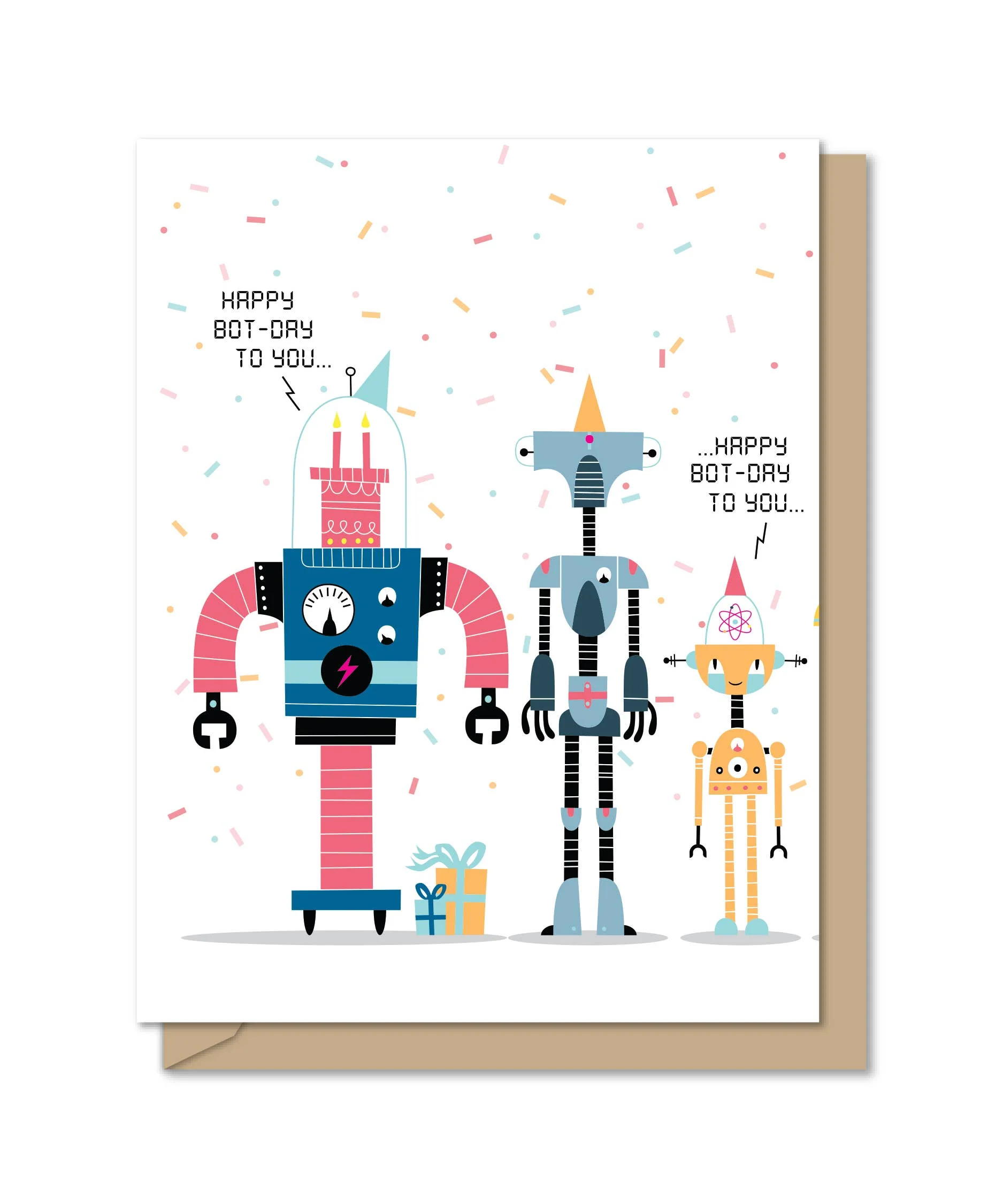 Happy Bot-day Quad Fold Birthday Card