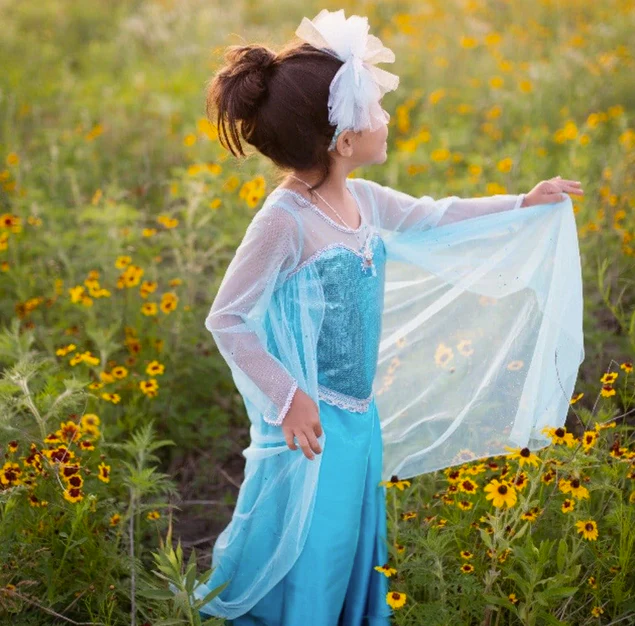 Ice Queen Dress with Cape | Size 3-4 - Image 3