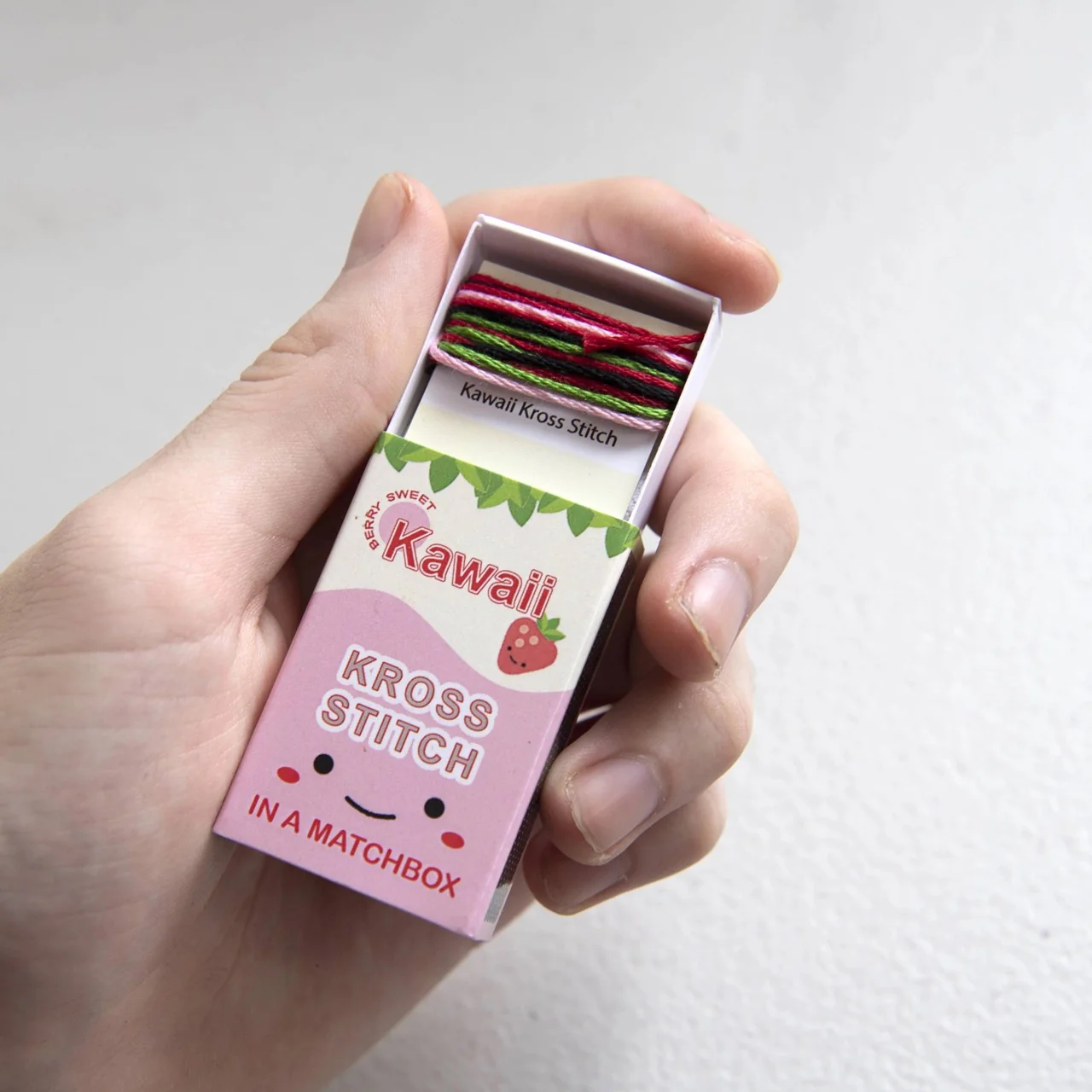 Kawaii Strawberry Cross Stitch Matchbox - Image 2