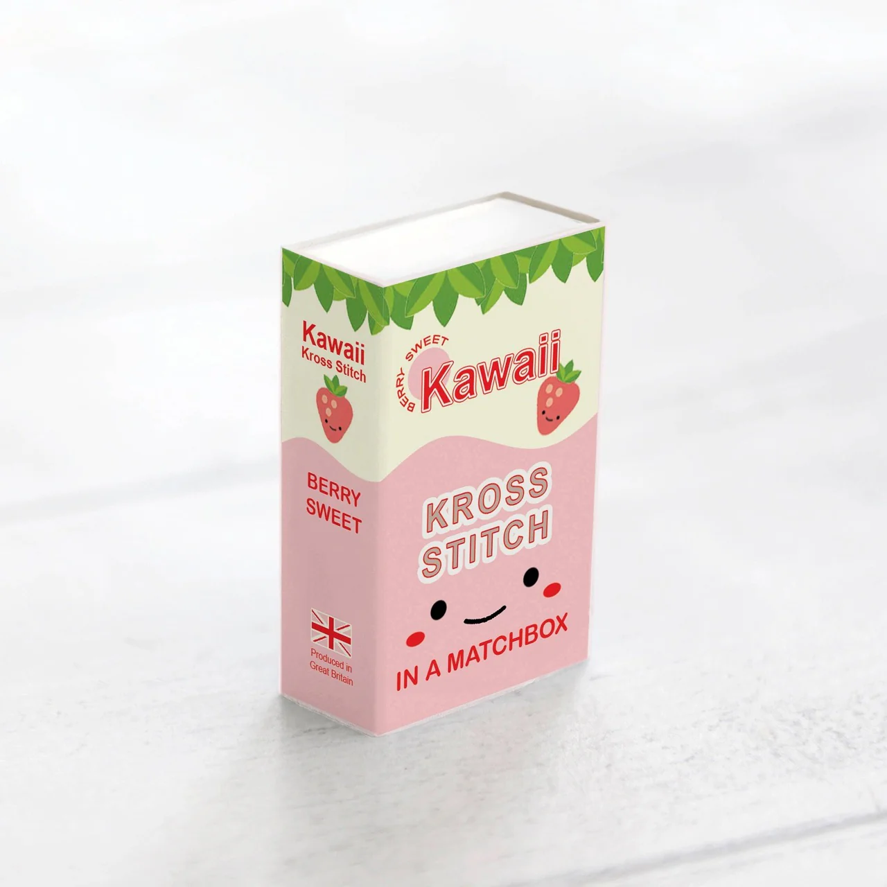 Kawaii Strawberry Cross Stitch Matchbox - Image 5
