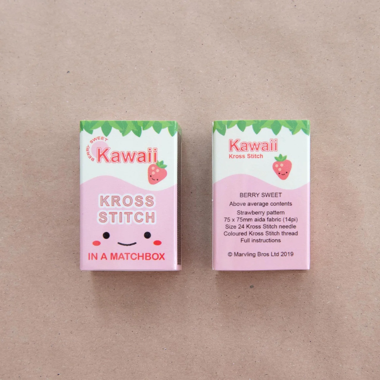 Kawaii Strawberry Cross Stitch Matchbox - Image 7