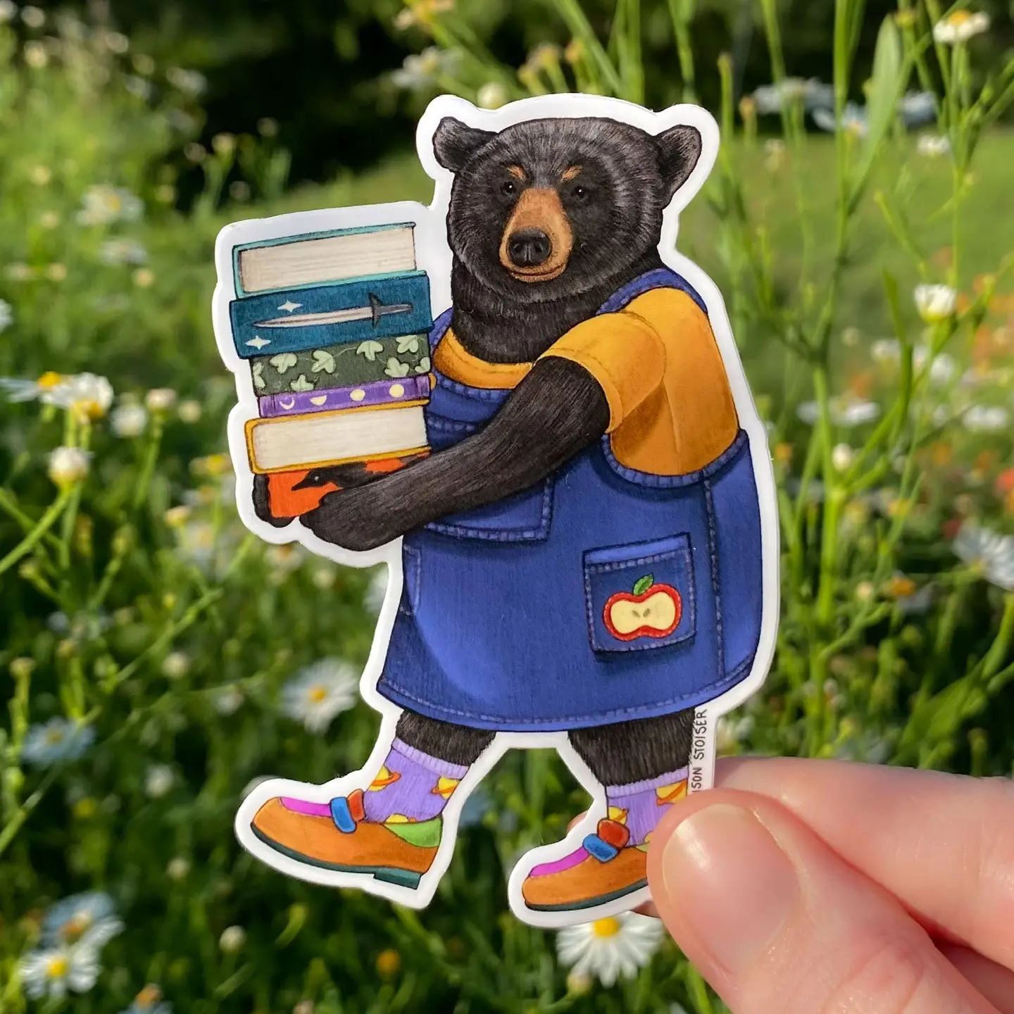 LiBEARian Black Bear Librarian Sticker