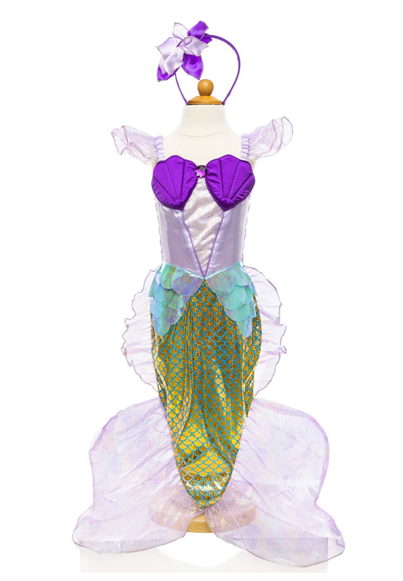 Mermaid Dress & Headband Lilac | Size 5-6 - Image 3