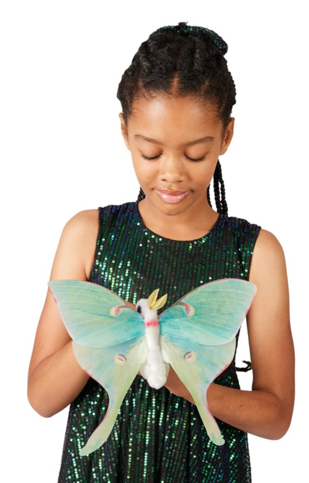 Luna Moth Finger Puppet - Image 2