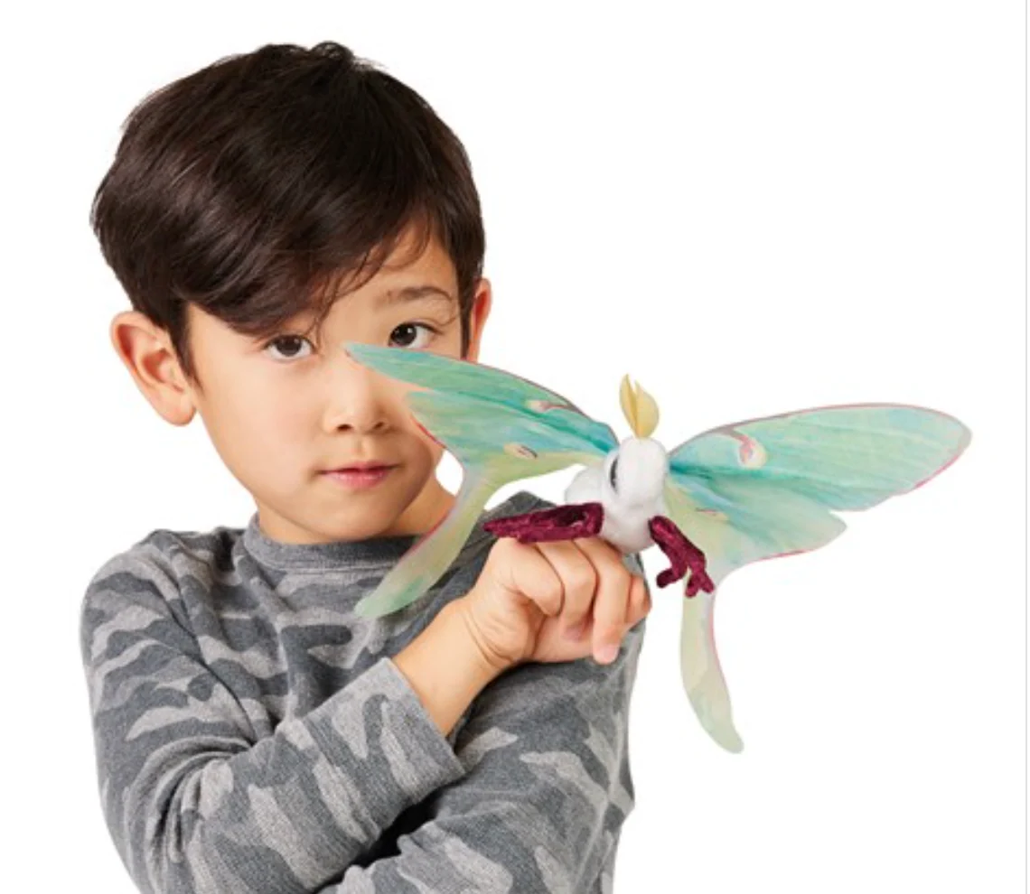Luna Moth Finger Puppet - Image 3
