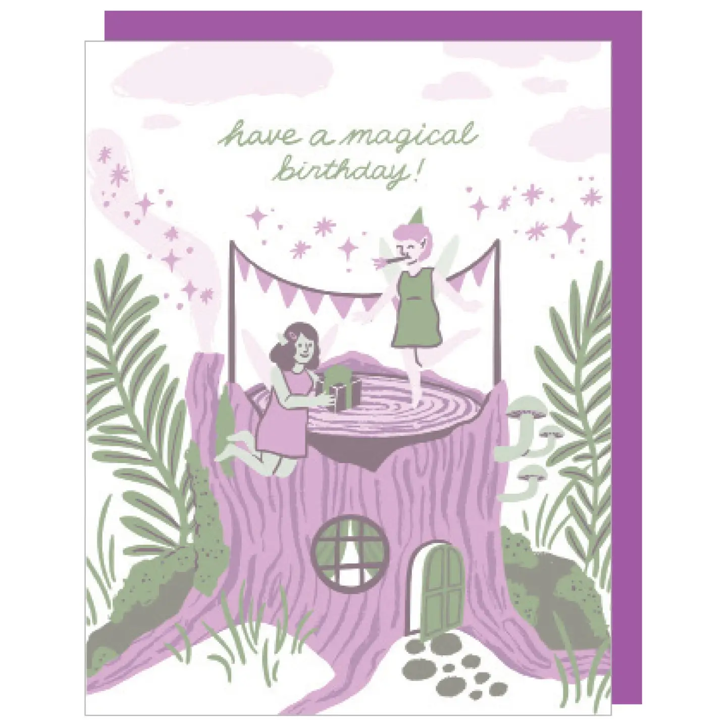 Magical Birthday Festive Fairies Card