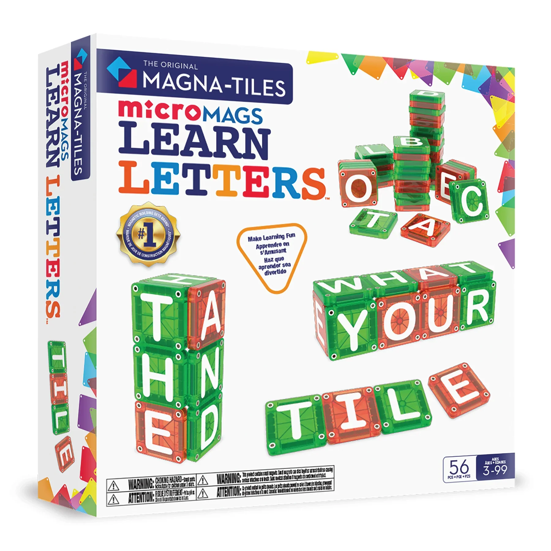 Magnatiles Micromags Learn Letters