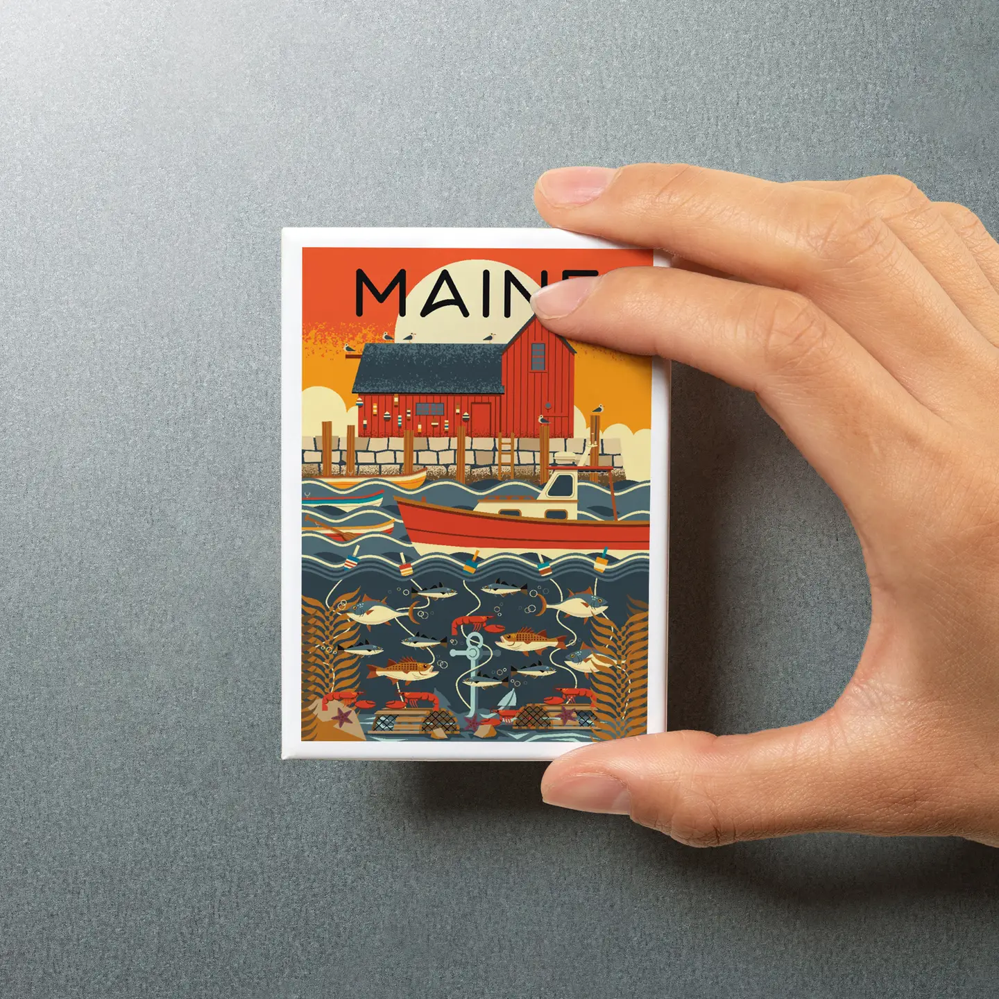 Maine Nautical Geometric Magnet - Image 2