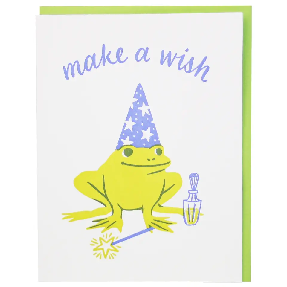 Make a Wish Wizard Frog Card