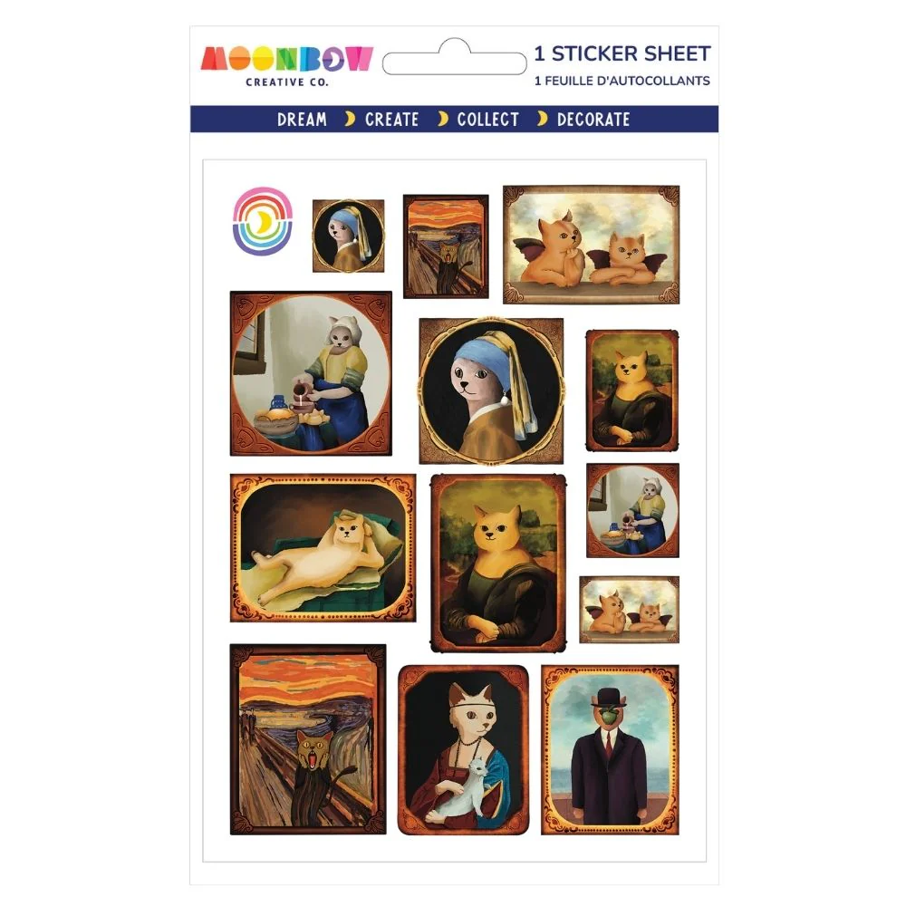 Meowna Lisa Glossy Stickers