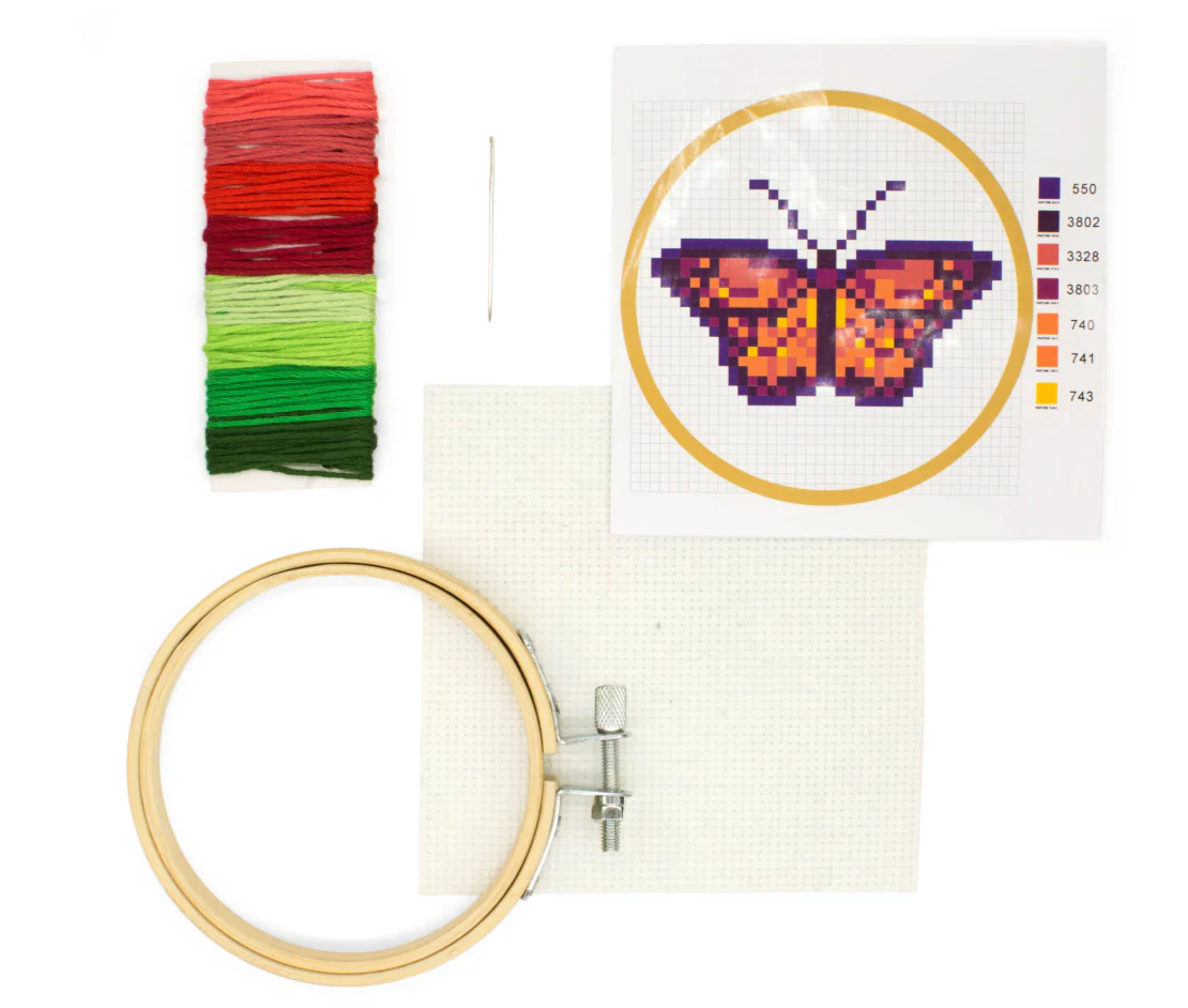 Mini CrossStitch Embroidery Kit | Butterfly - Image 2