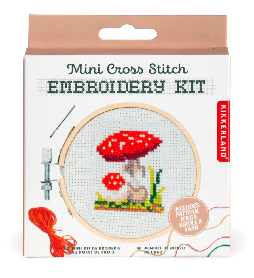 Mini CrossStitch Embroidery Kit | Mushroom