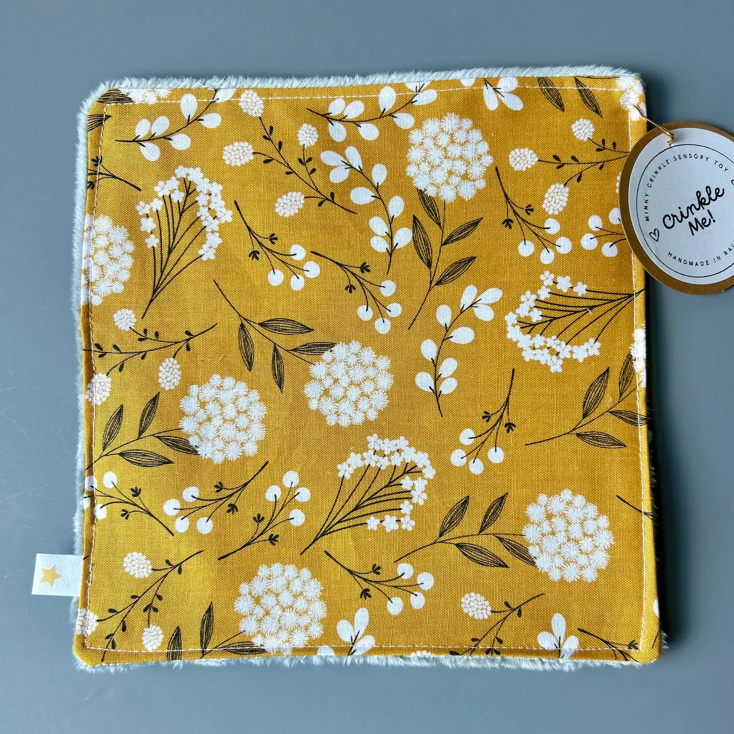 Minky Crinkle | Wildflowers on Yellow