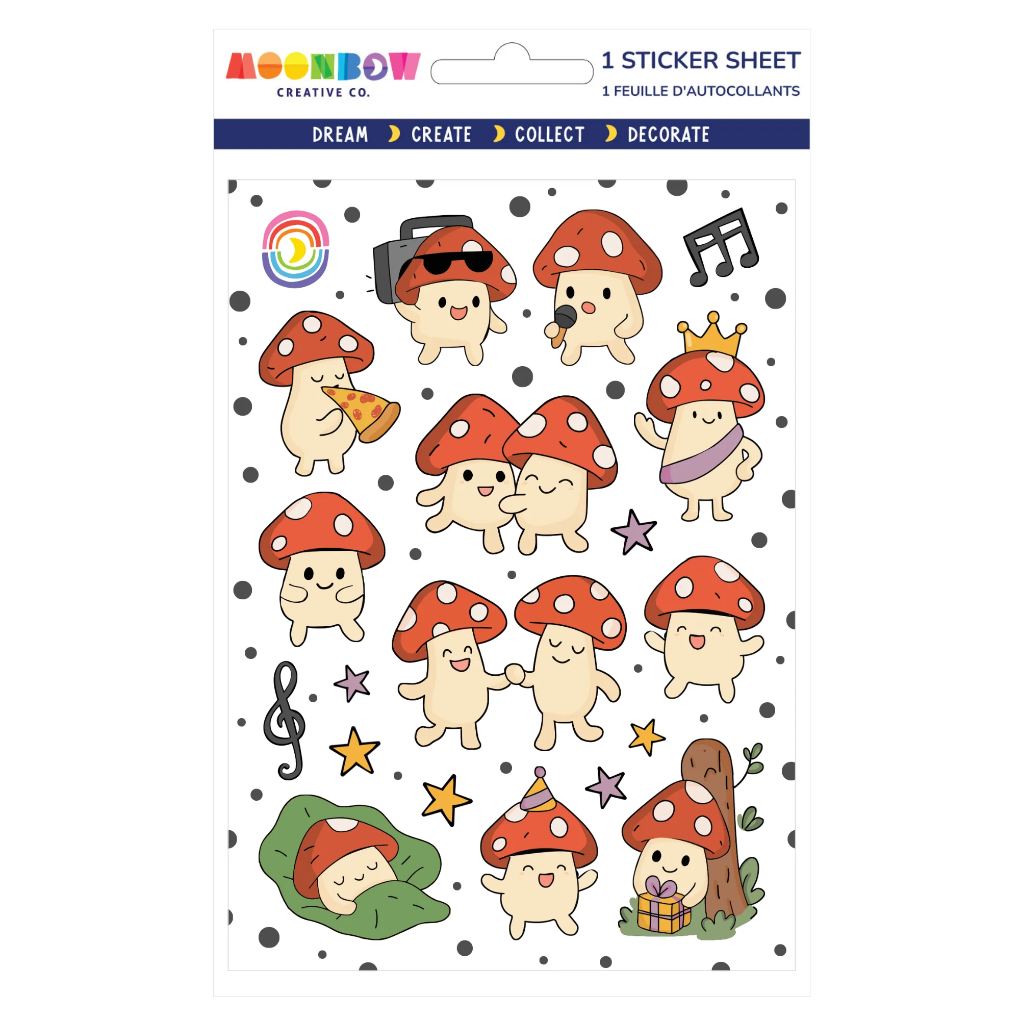 Mushroom Party Hologram Stickers